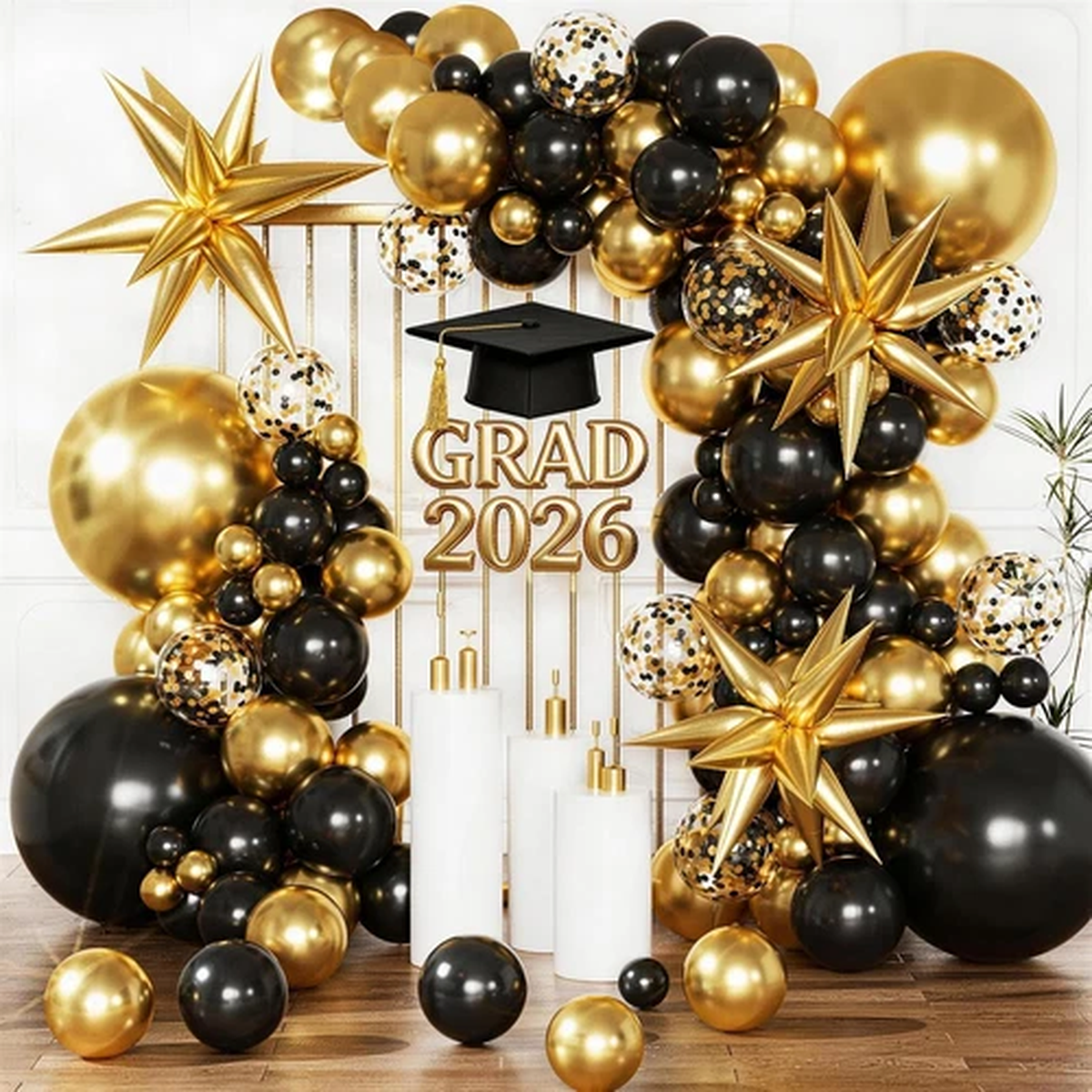 Black and Gold Balloon Arch Kit, Black and Gold Party Decorations for Birthday 2