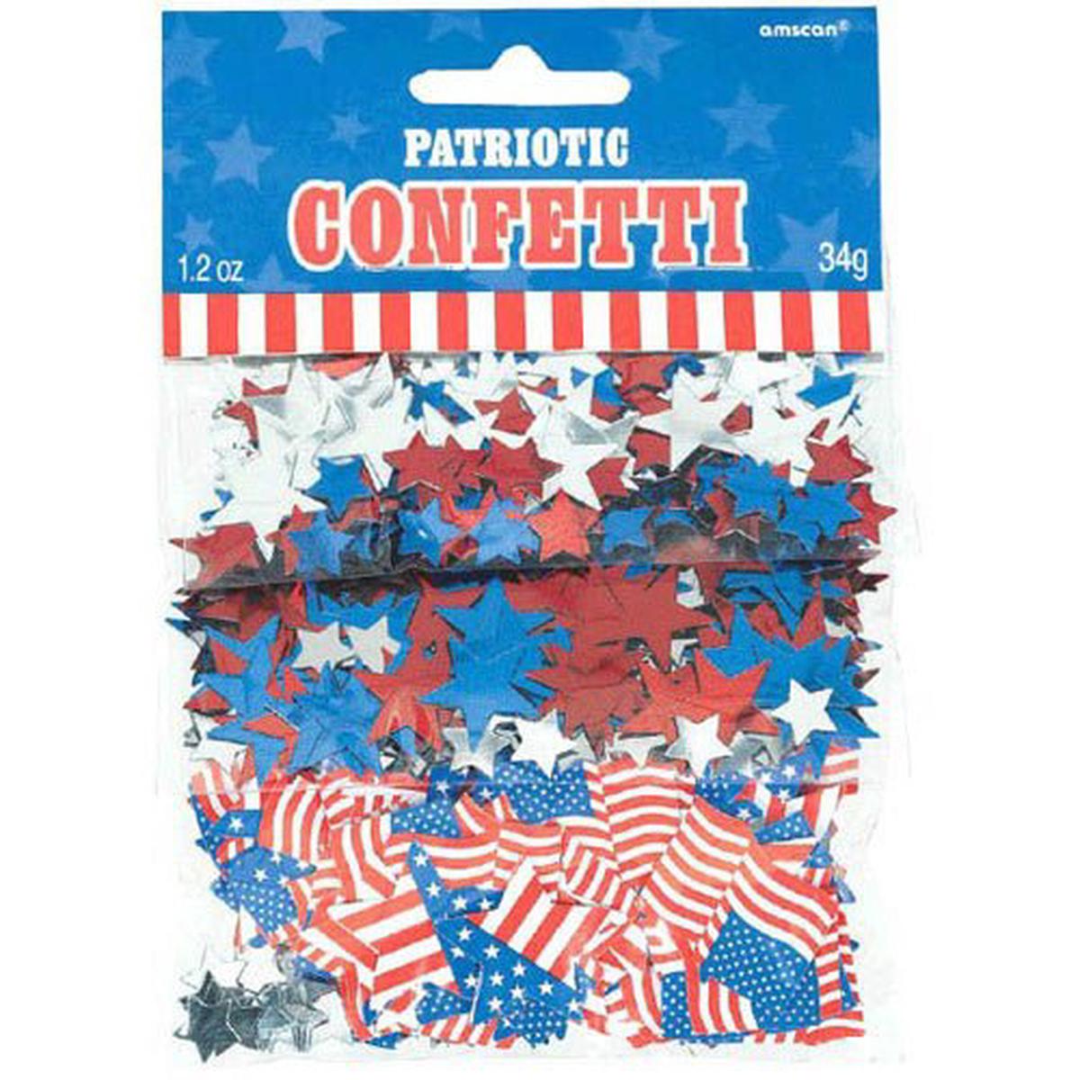Confetti – Patriotic Red White & Blue (1.2oz) – Amscan