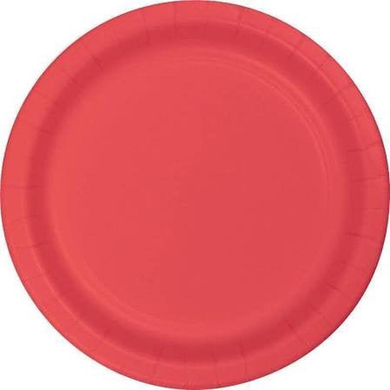 Coral Paper Dinner Plates 10” | 24ct