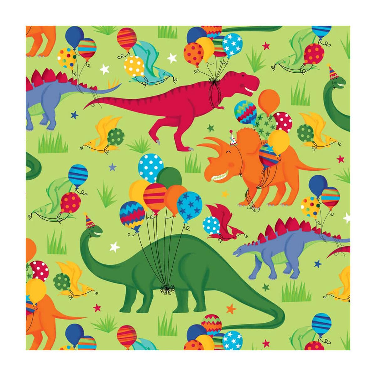 Dinosauria Gift Wrap Roll 5ft