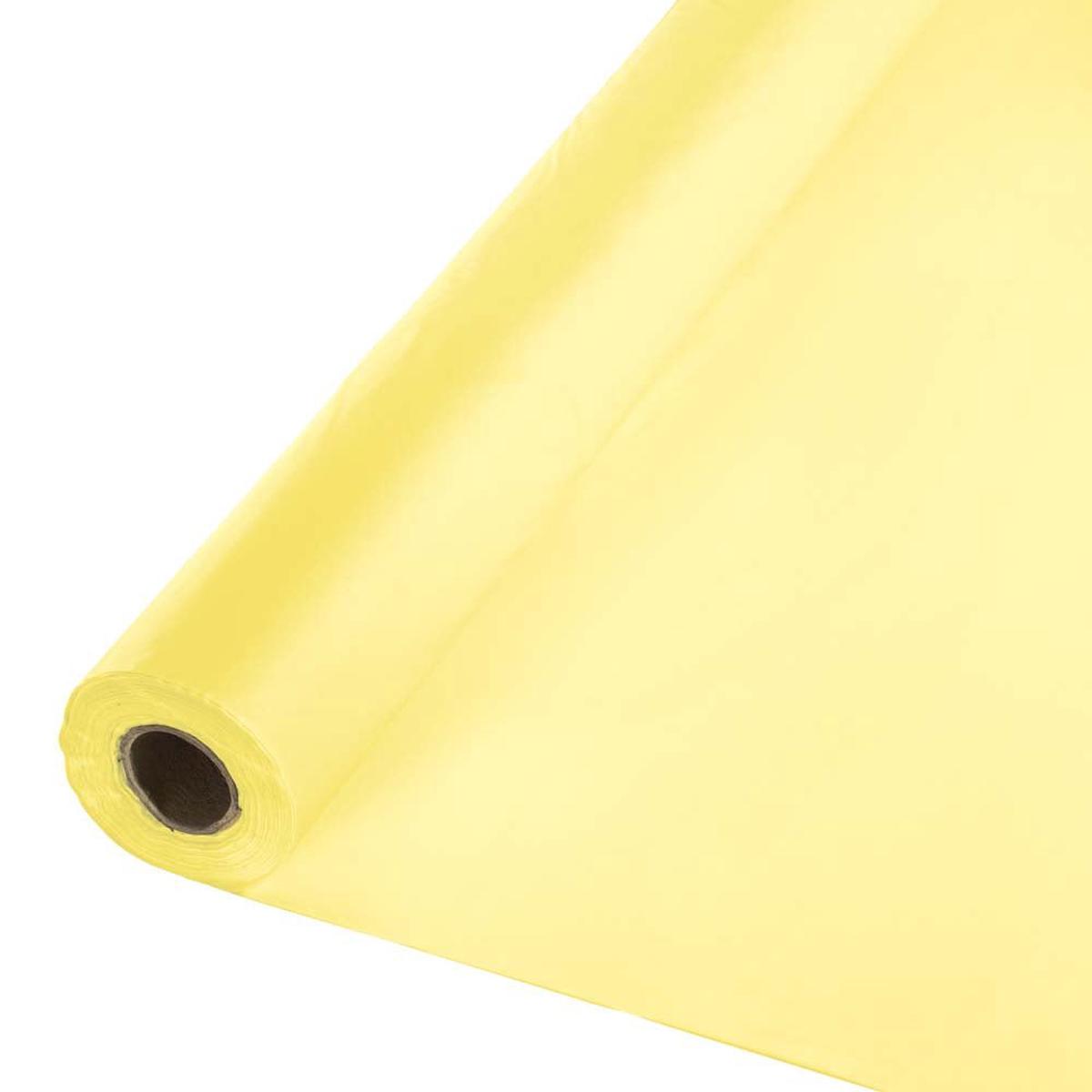 Mimosa Yellow Plastic Tablecover Roll 100’x40″ | 1ct