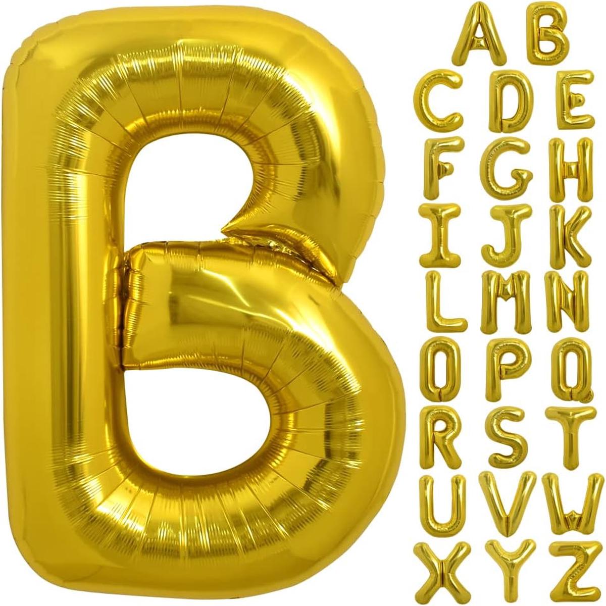 PARTY POINT Gold Foil Balloon Letter “B” 80cm  Party Supplies for Celebrations