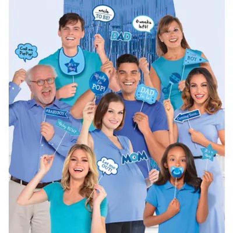 Photo Booth Props – Boys Baby Shower (21ct) – Amscan