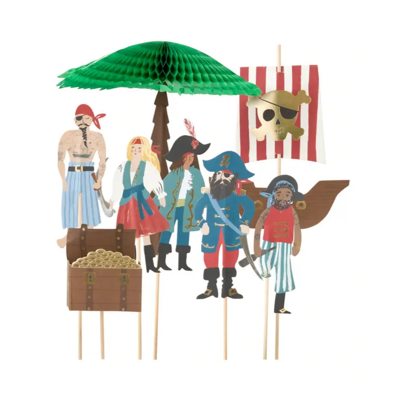 Pirates & Palm Tree Cake Toppers