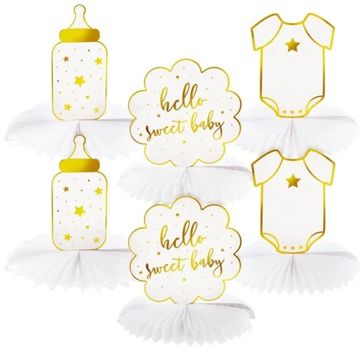 Sparkle and Bash Baby Shower Decorations & Centerpieces – 12 Piece Set