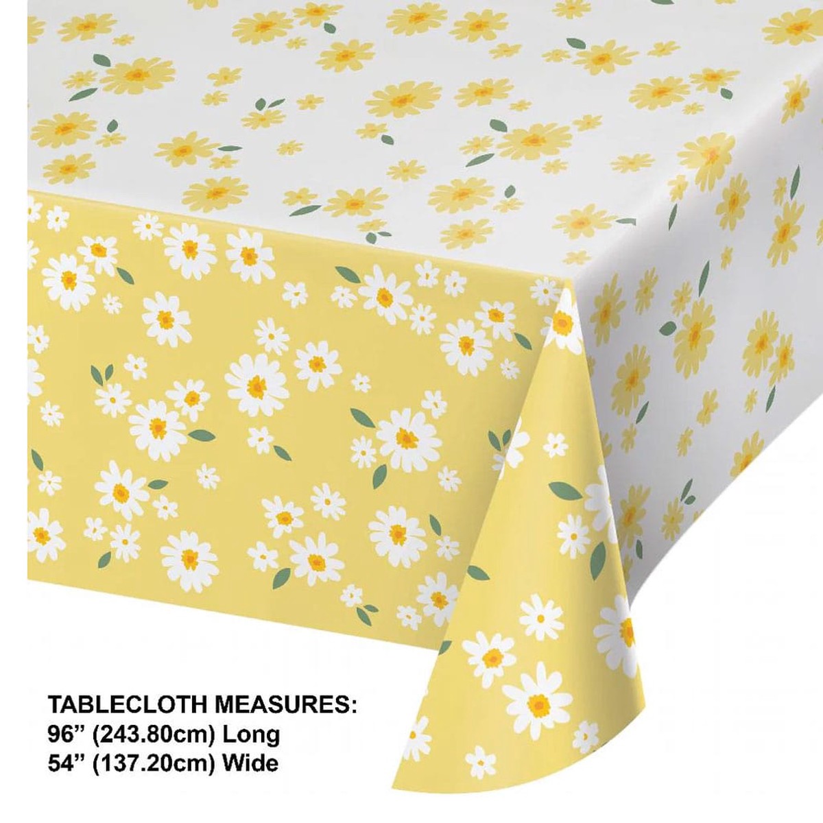 Sweet Daisy Paper Tablecover 54in x 96in