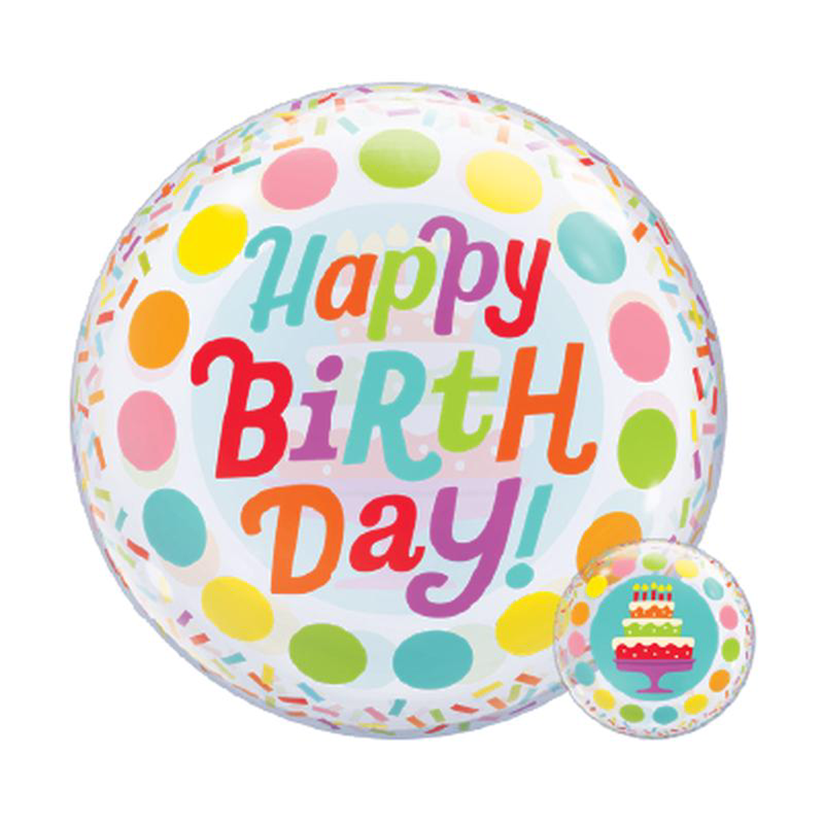 Takara Kosan 22 inch Birthday Cake and Colorful Dots 1ct