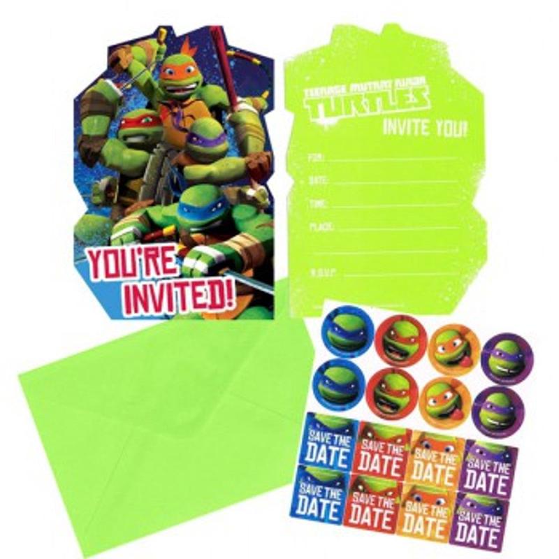TMNT Postcard Invitation 8ct – Amscan