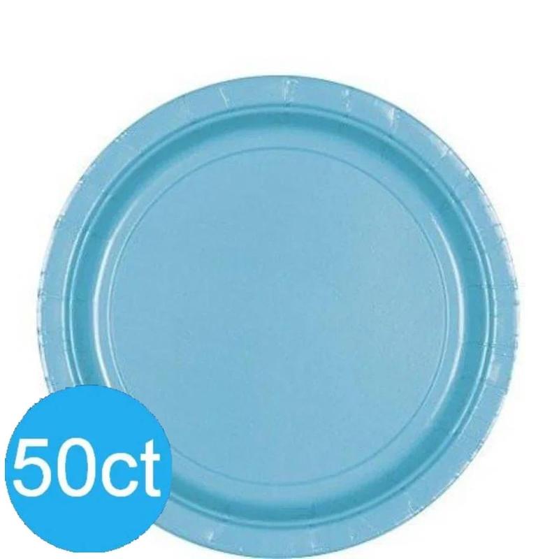 Caribbean Blue Lunch Paper Plates 8.5″ | 50ct