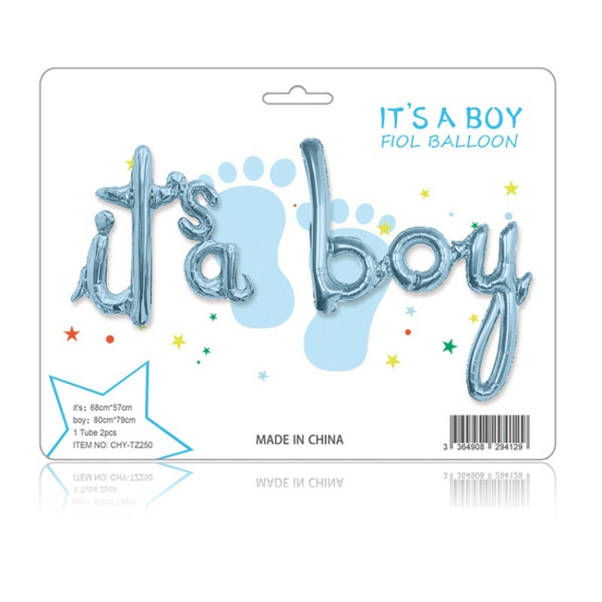 It’s A Boy New Baby Foil Balloon Banner Blue