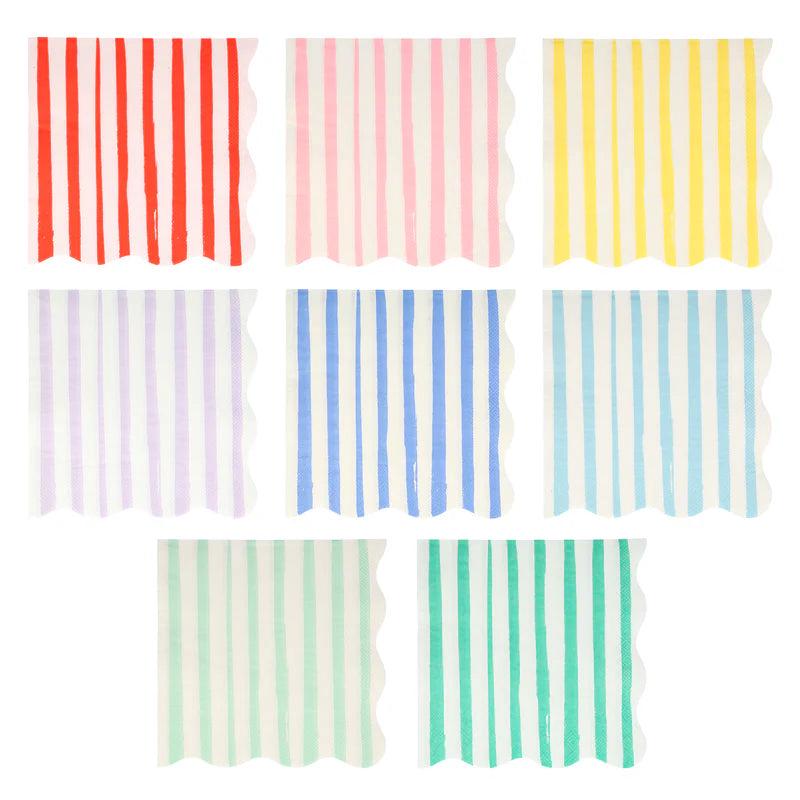 MM: Mixed Stripe Large Napkins – 16 Pieces