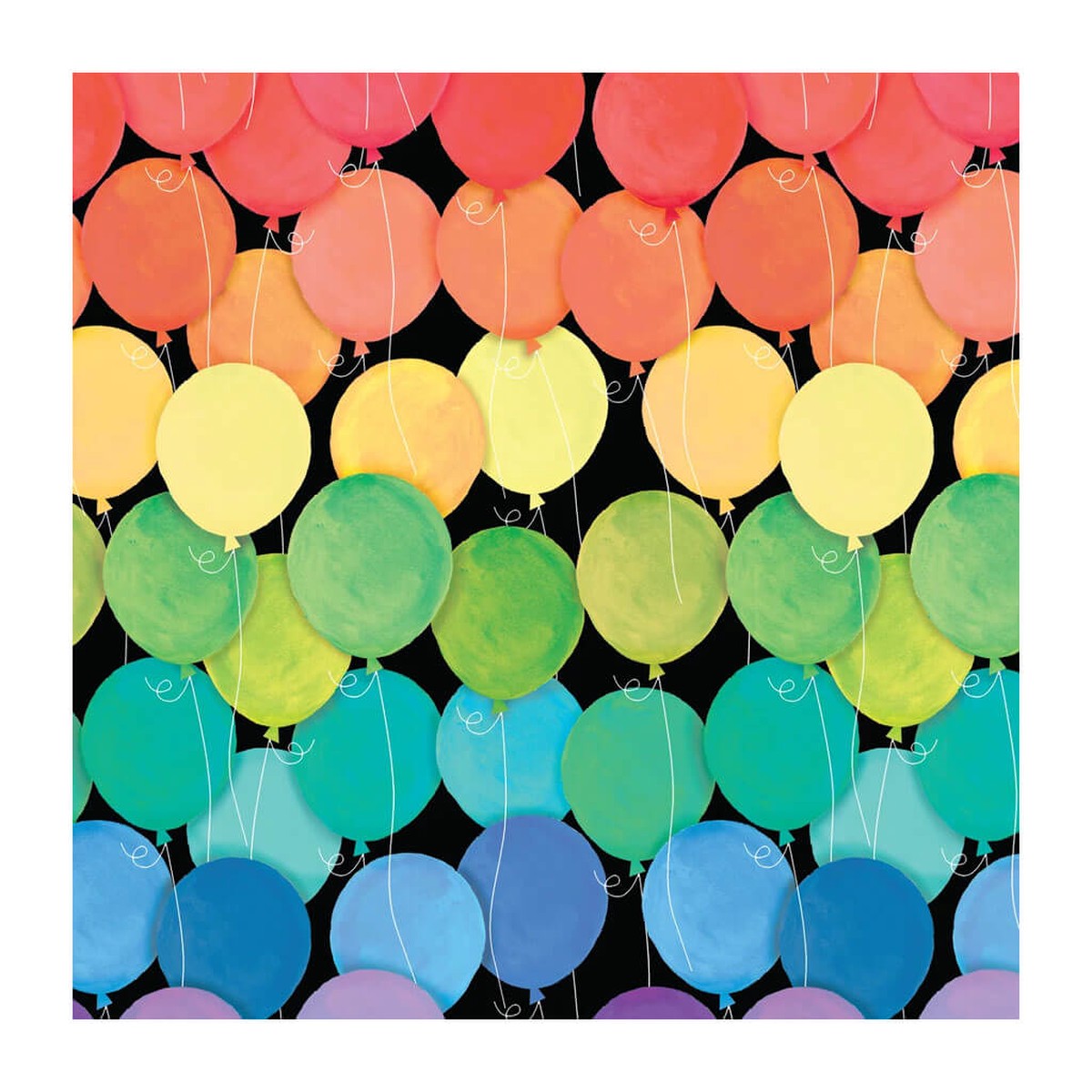 Rainbow Balloons Gift Wrap Roll 5ft