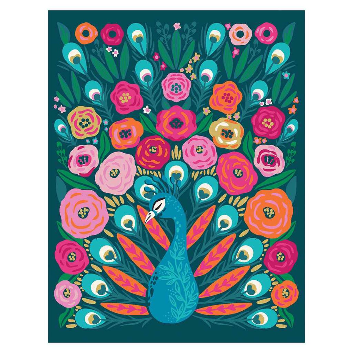 Flaunting Peacock Greeting Card
