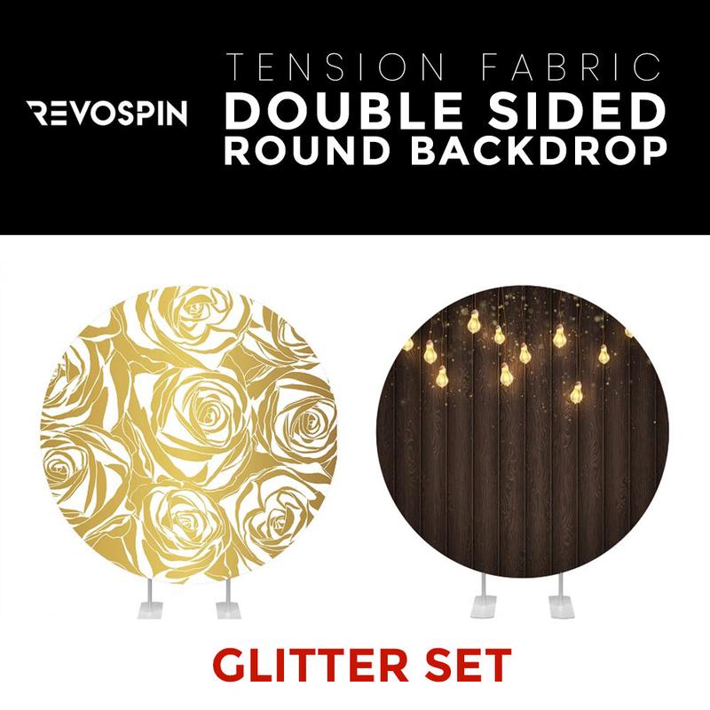 Glitter Set-38 Double Sided Round Tension Fabric Photo Booth Backdrop