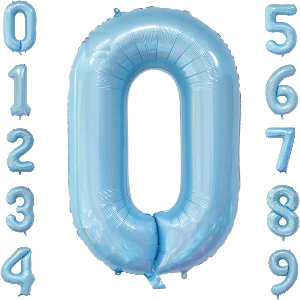 32-inch Foil Blue Number Balloon (0-9) – Perfect for any Special Occasions