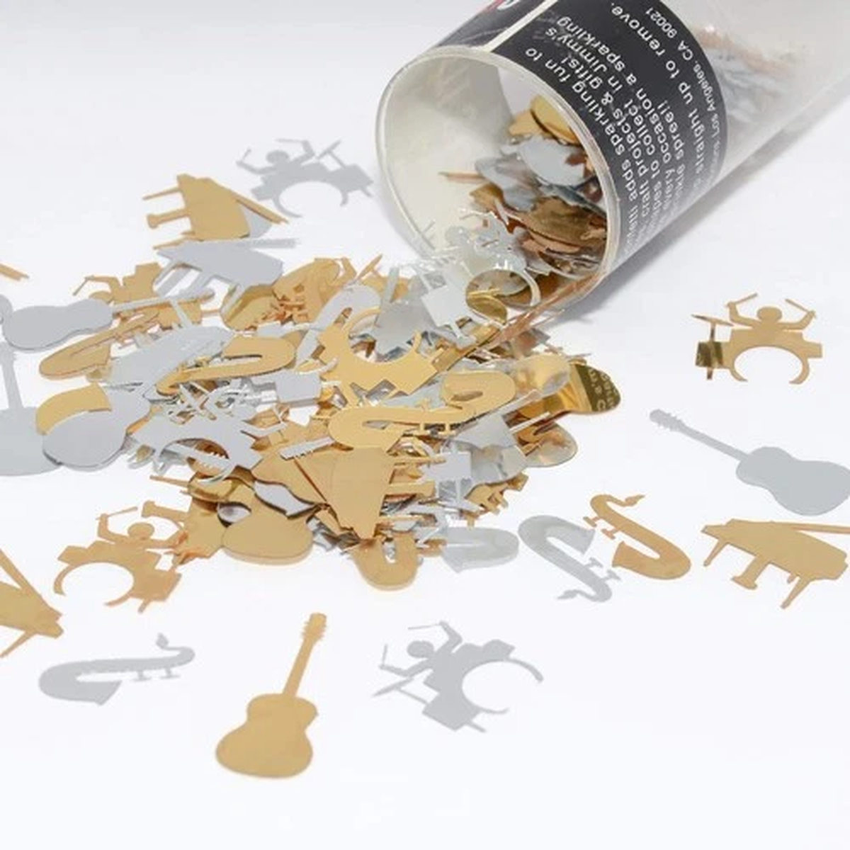 Music Instruments Silver Gold Confetti Retail Pack #9428 QS0 Table Decor