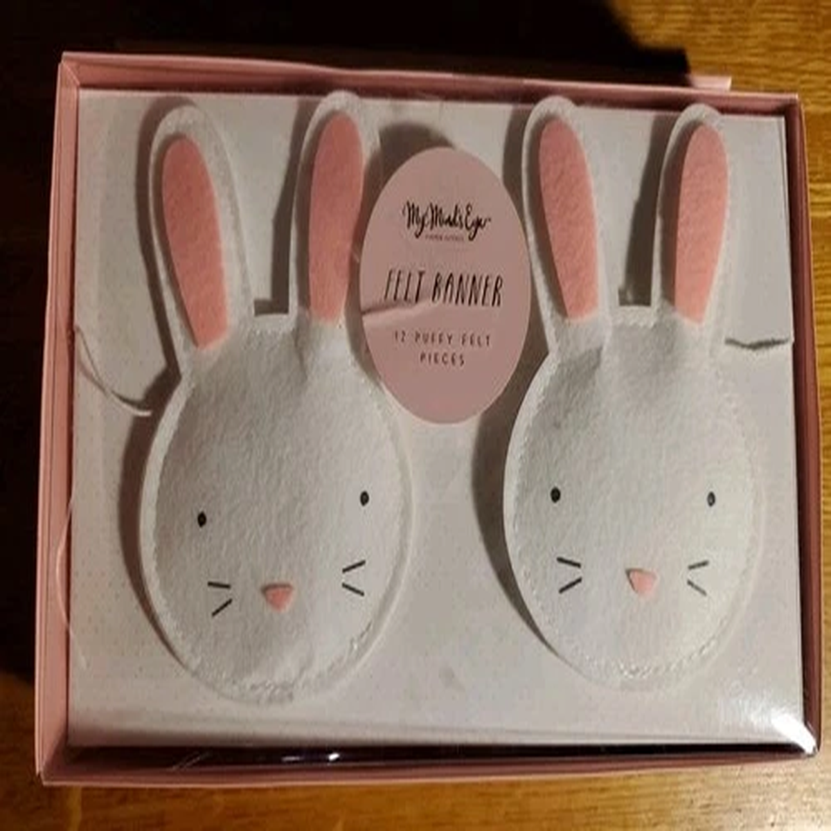 My Mind’s Eye Spring Easter 6ft Puffy Bunnies (12ct) Felt Banner Bunny Rabbits