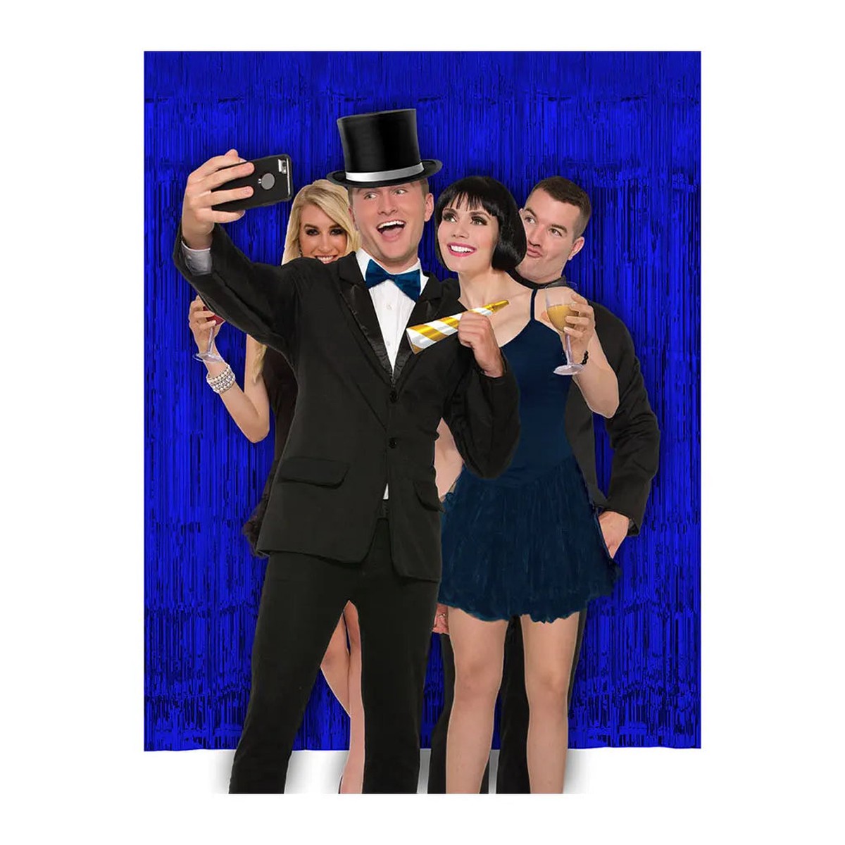 Royal Blue Foil Backdrop 8ft x 6ft