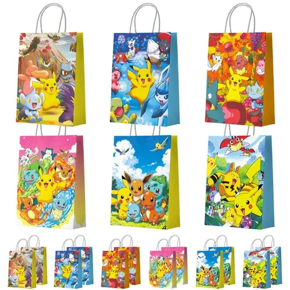 18 Pcs Pokemon Party Bags Goodie Bags Birthday Party Decorations Party Favor