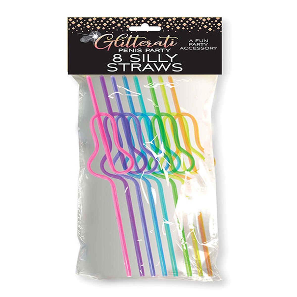 Glitterati Silly Penis Straws – Set Of 8
