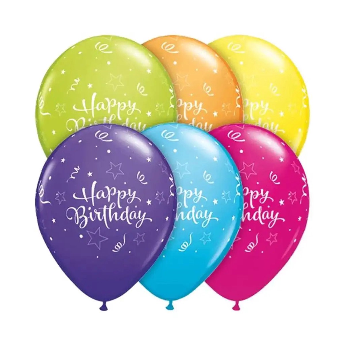 Birthday Shining Star Latex Balloon 11in