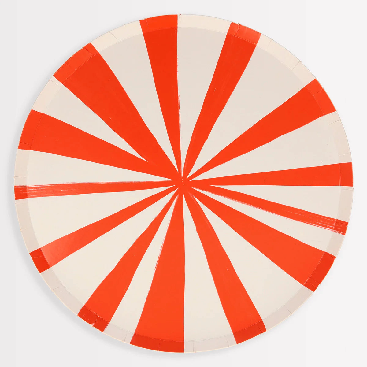 MERI MERI – Red and White Striped Large Paper Plates – Pack of 8