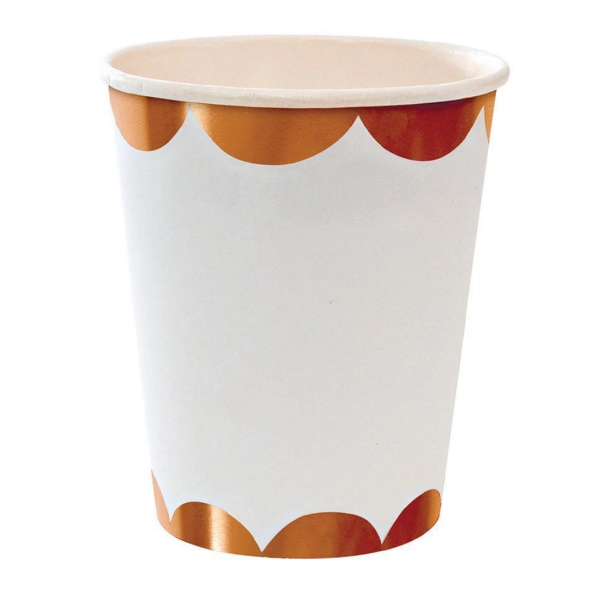 Rose Gold Scallop Cups (pk8)