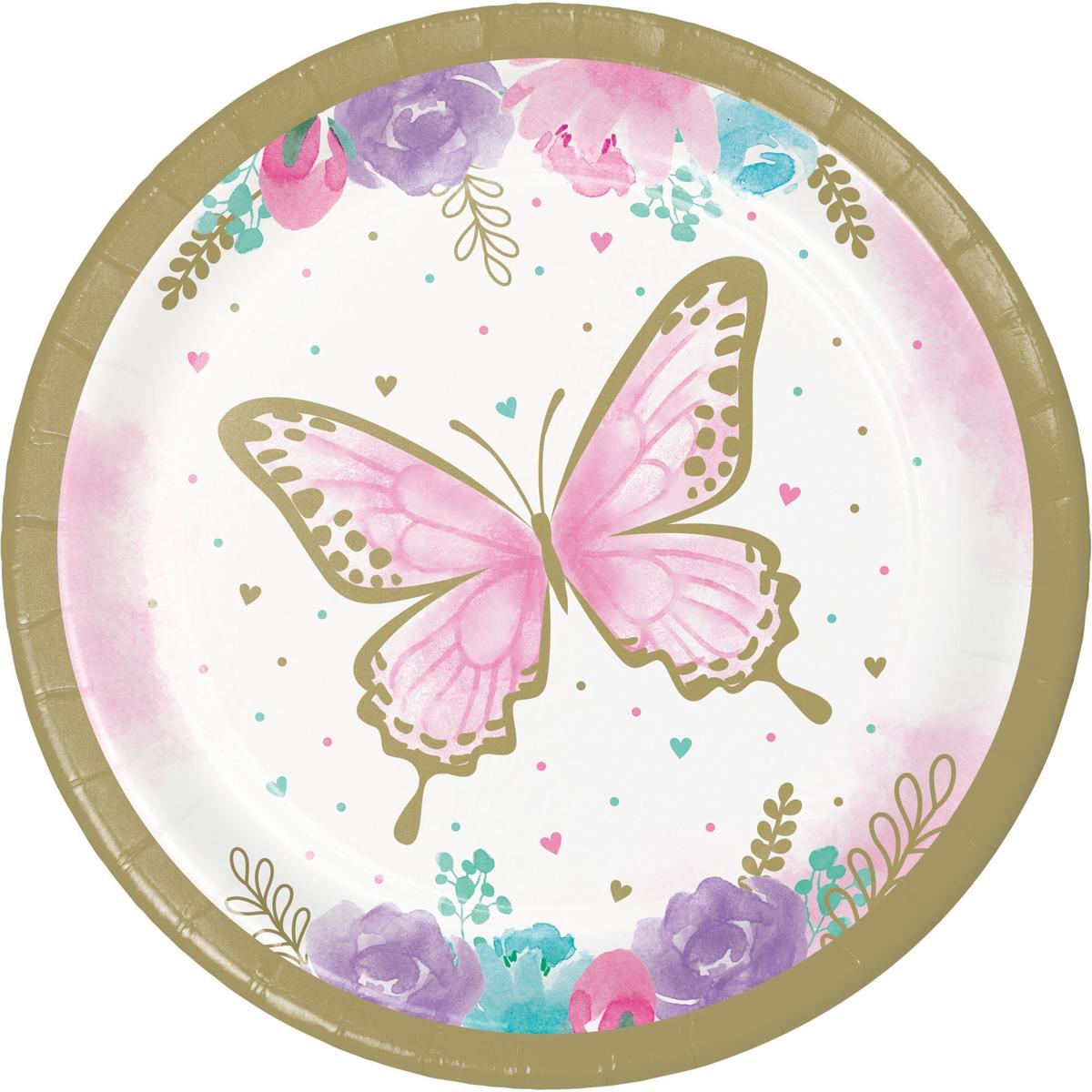 7in Plate Butterfly Shimmer | 8ct