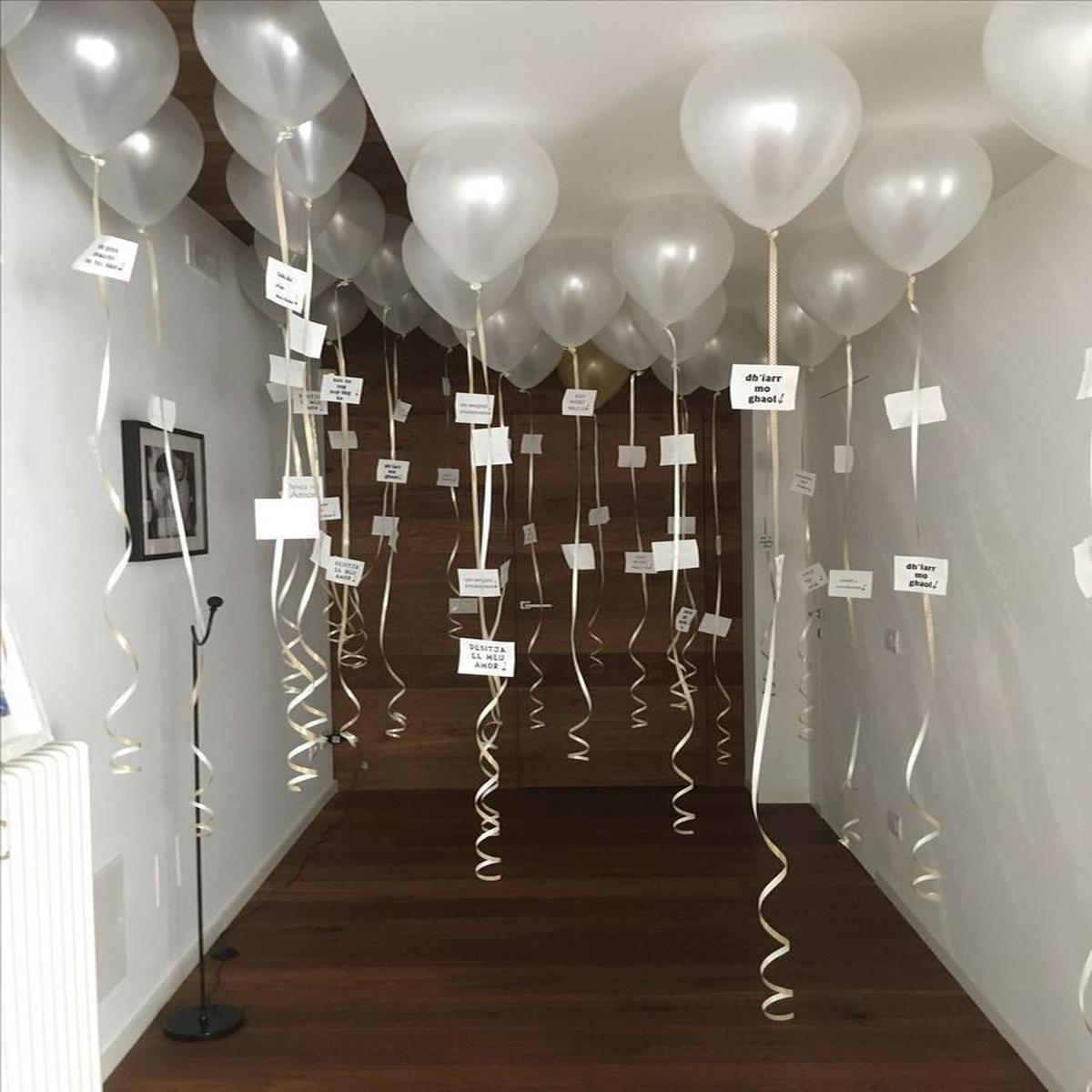 Helium Ceiling Latex Pearl White Balloons with Personalize Photos – Customizable Design