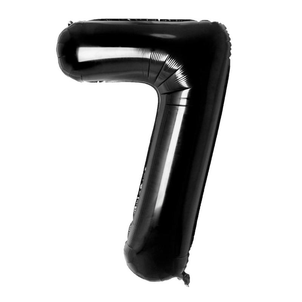 Large 42 Number 7 Black Balloon