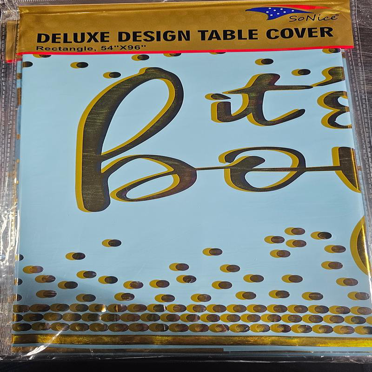 Table-Cover Its a Boy Rectangle Foil