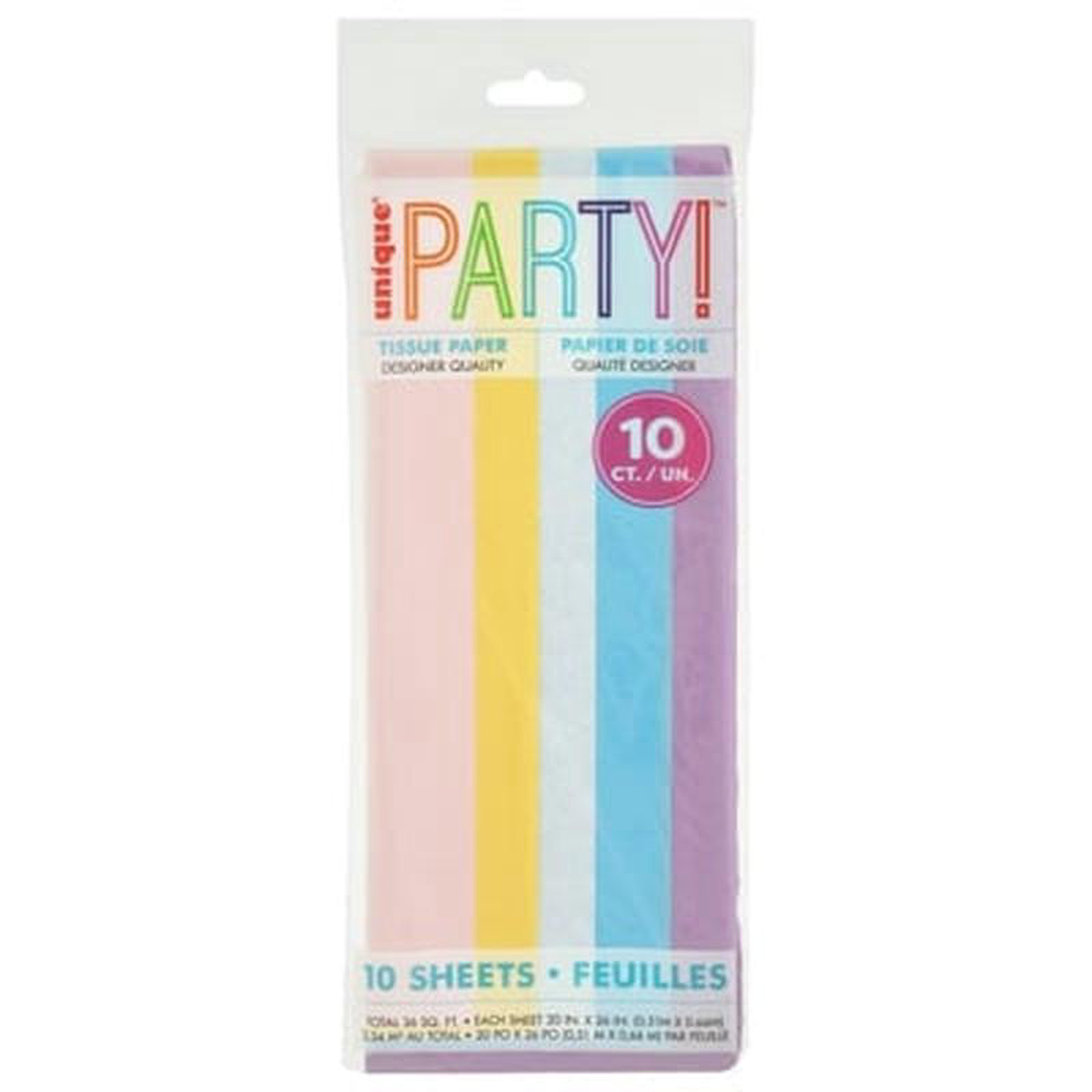 Tissue Paper 10ct Assorted Pastel