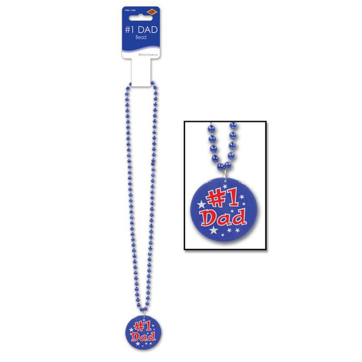 Beads wPrinted 1 Dad Medallion