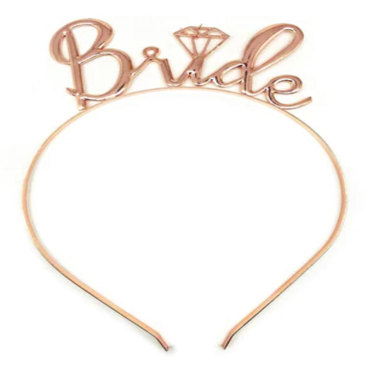 Bride Metallic Headband- Rose Gold-105