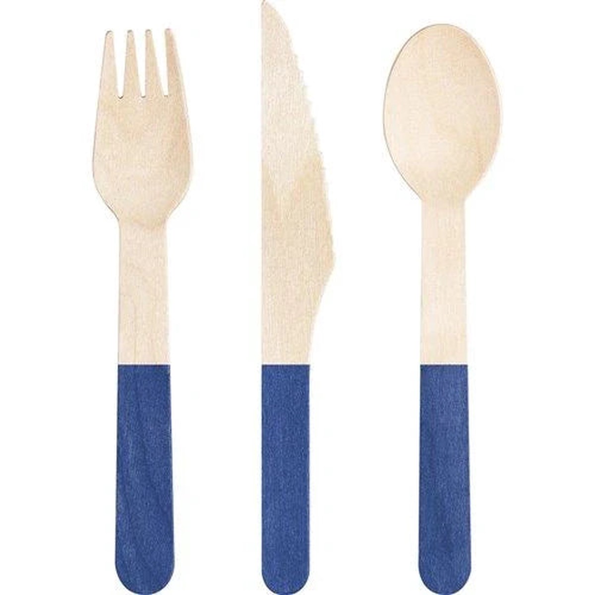 Wooden Cutlery Assorted 24ct Cobalt