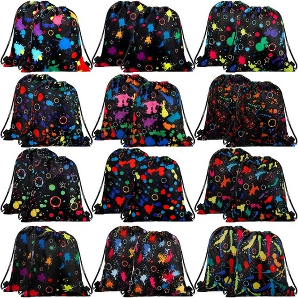 24 Pcs Glowing Party Favor Drawstring Bags Gift Goodie Candy Favors Bags for …