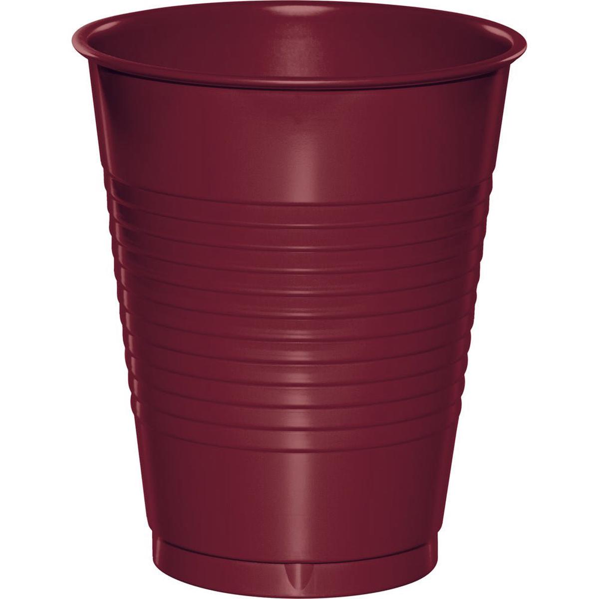 Burgundy Plastic Cups 16oz | 20ct