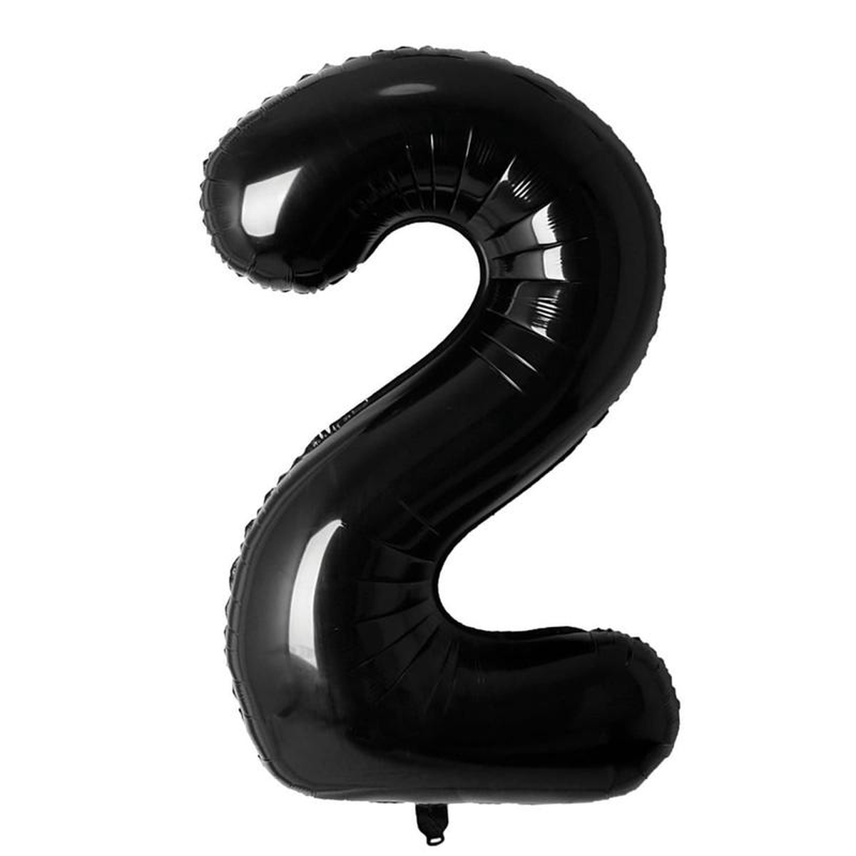 Large 42 Number 2 Black Foil Balloon
