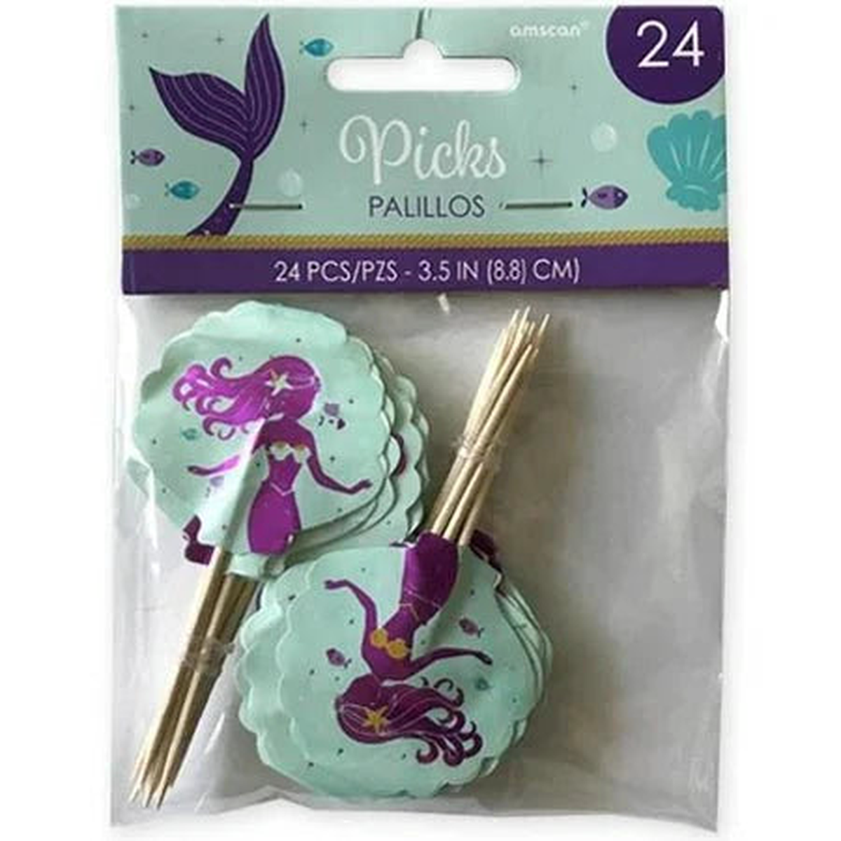 Mermaid Wishes Cupcake Toppers Picks 24ct – Amscan