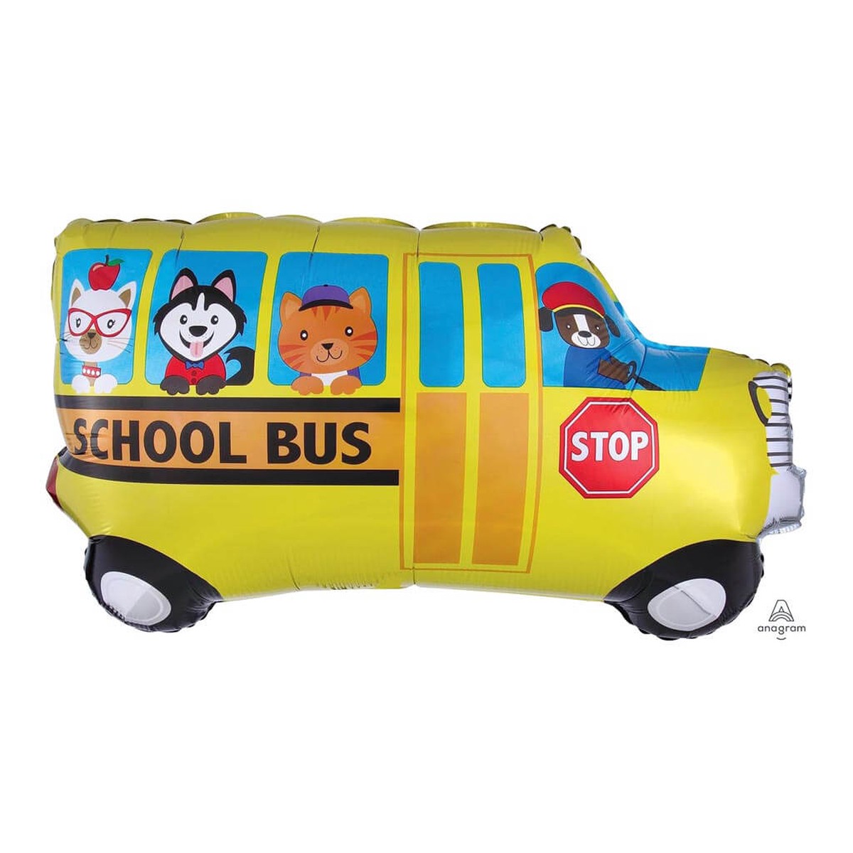 School Bus Super Shape Foil Balloon 30in