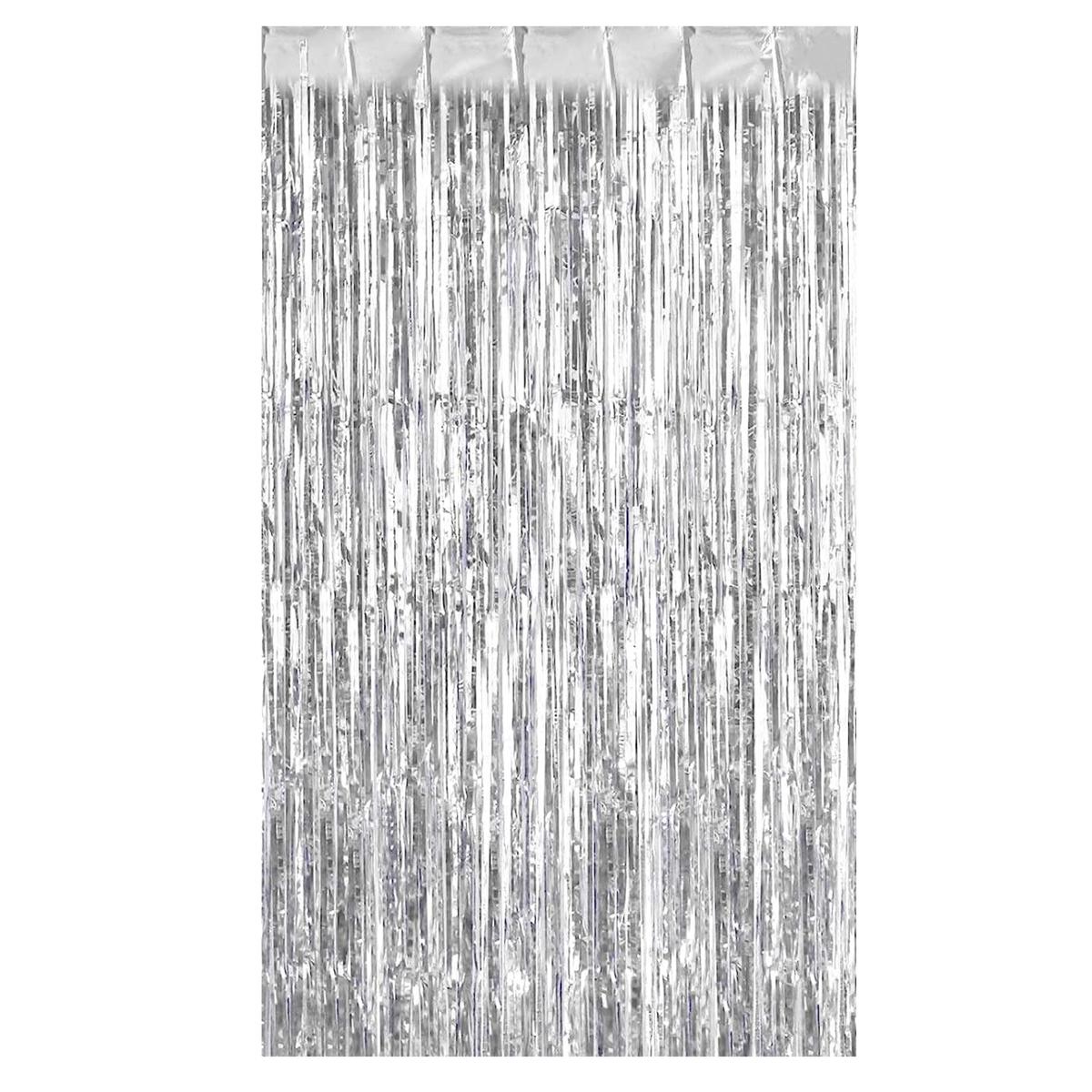 Silver Foil Fringe Curtain 10″ x 6″ x 0.15″ | 1 Count