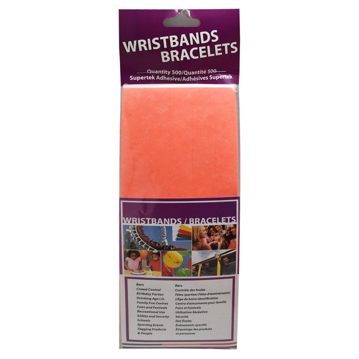 Wristband Supertek 3/4in Neon Sunfire 500 Per Package