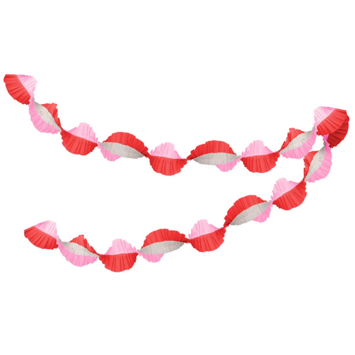 Pink Red Stitched Streamer