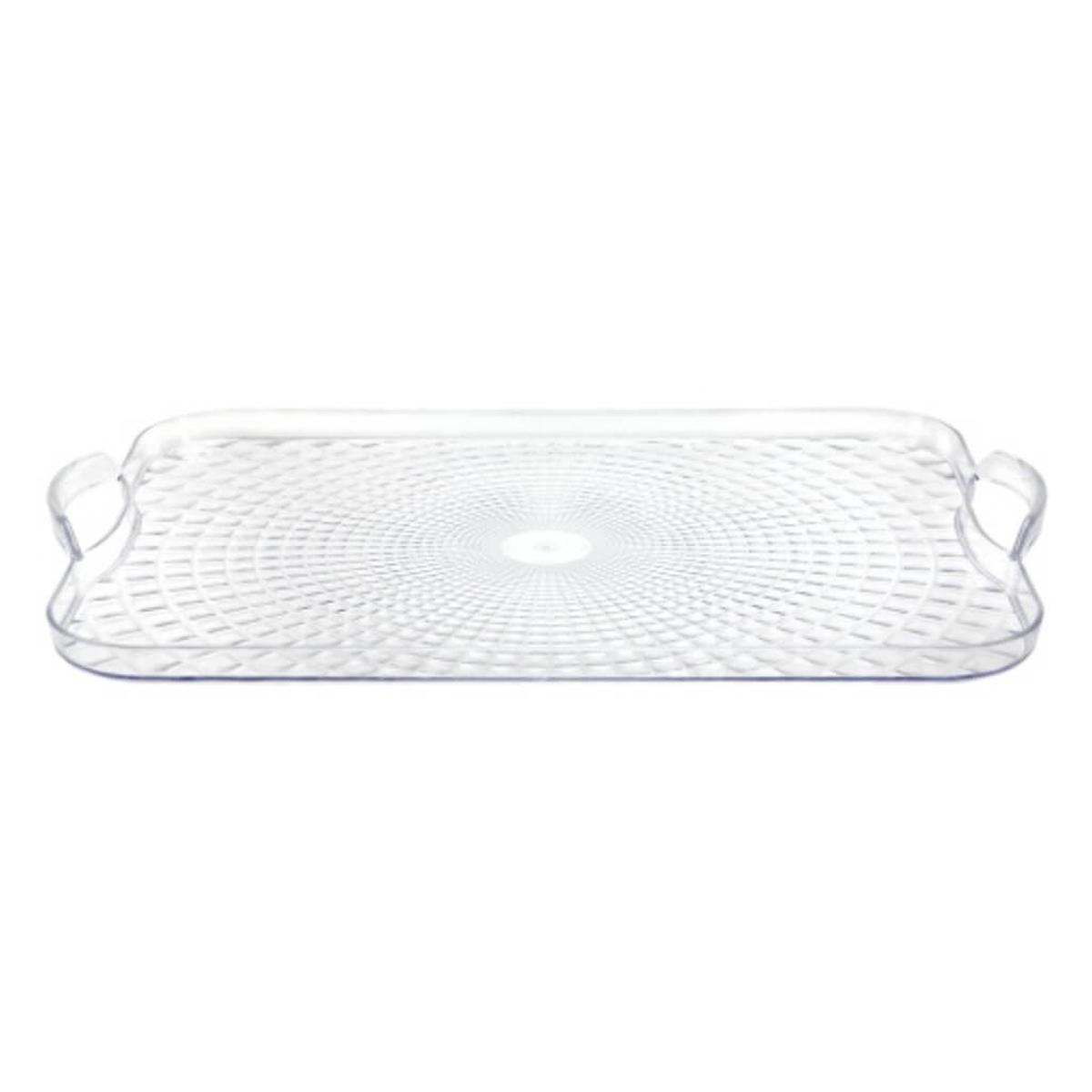 Clear Pixel Tray with Handles 18in x 13in