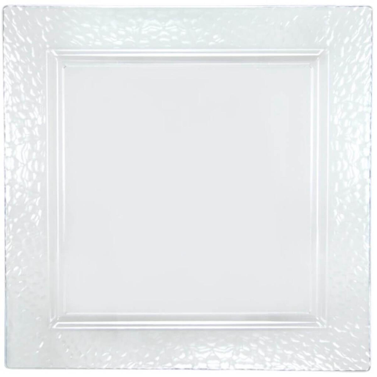 Lillian Square Clear Tray 12in, 2Pk