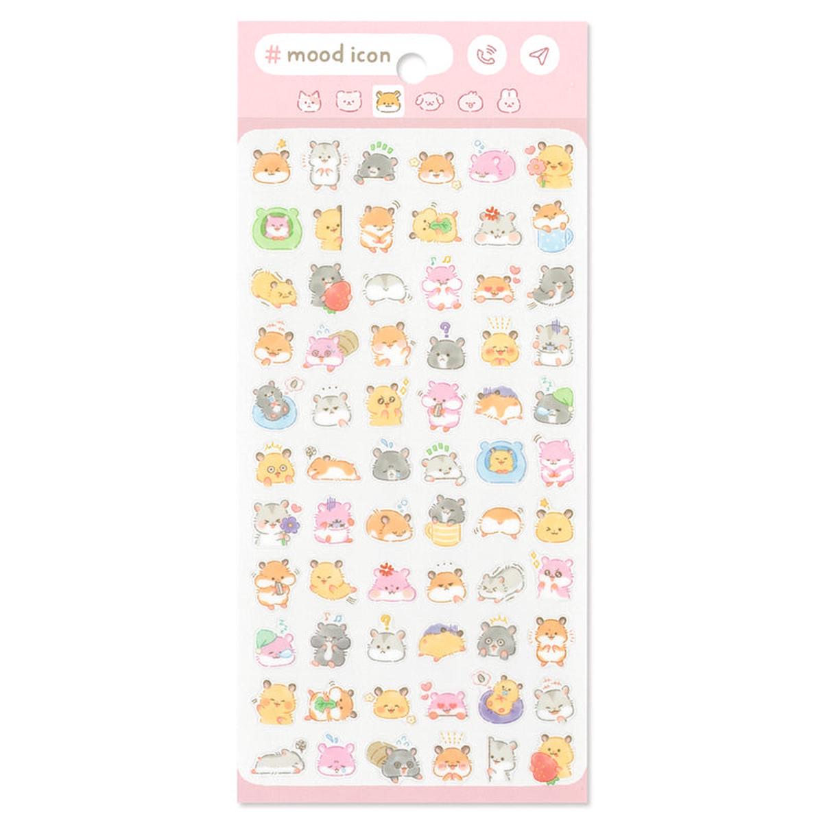 Mind Wave Mood Icon Sticker Sheet - Hamster