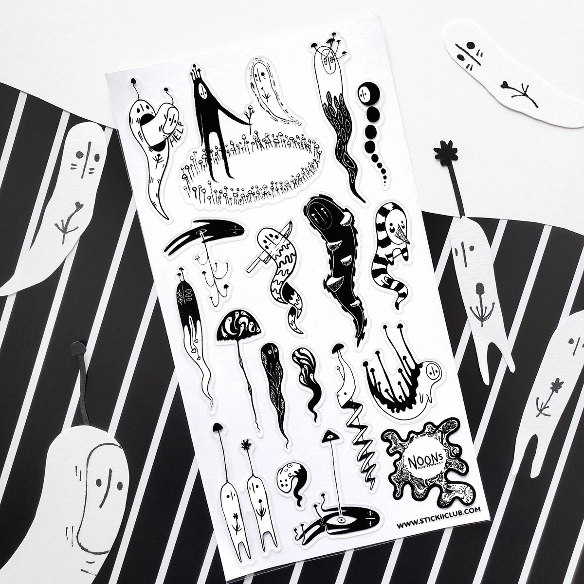 STICKII - Funky Phantom Friends Sticker Sheet