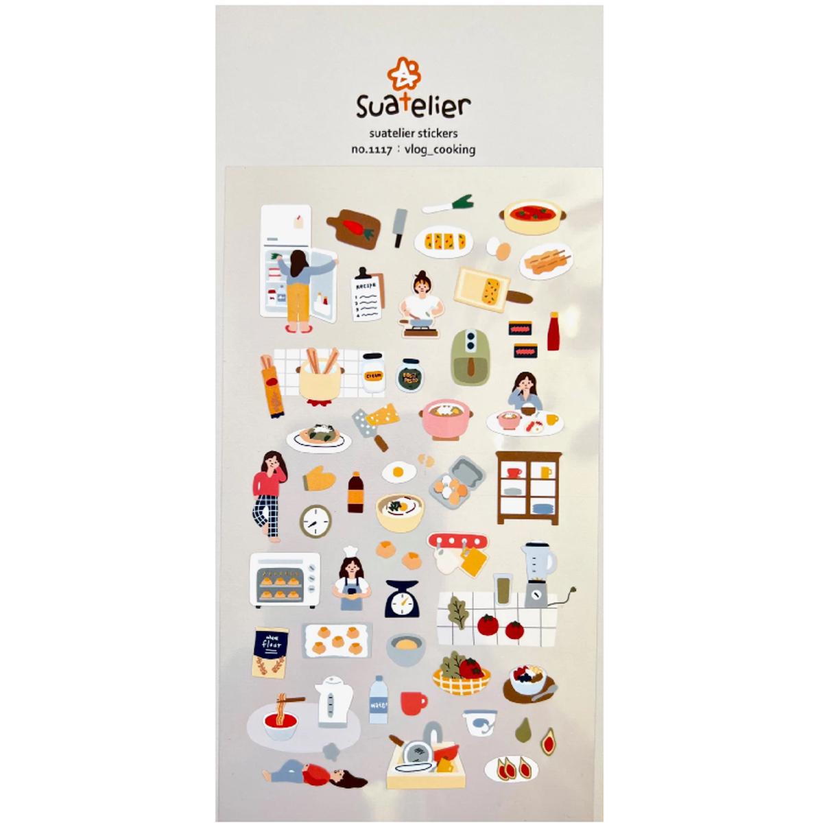 Suatelier Sticker Sheet - Vlog Cooking