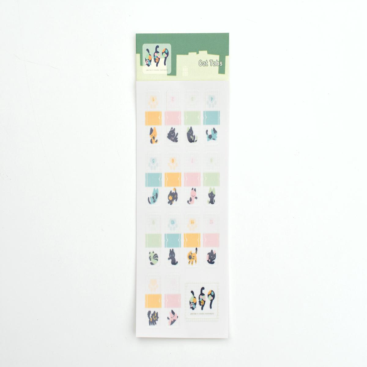 ameruu x Yoseka Stationery 8211 Sticker Sheet 8211 Cat Index Tabs