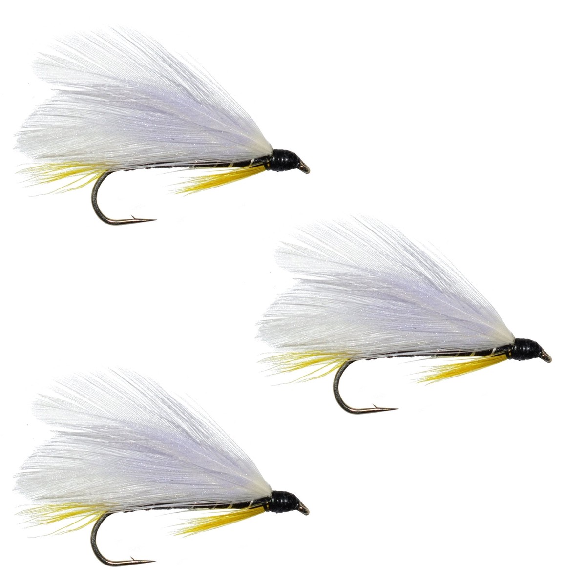 The Fly Fishing Place 3 Pack Black Ghost Classic Trout and Bass Streamer Fly - Hook Size 4